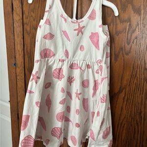 Monica & Andy Pink and White Seashell Print Dress with matching cartwheel shorts
